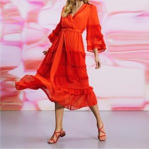 Alexis for Target Folklore Evermore Style Tiered Ruffle Dress